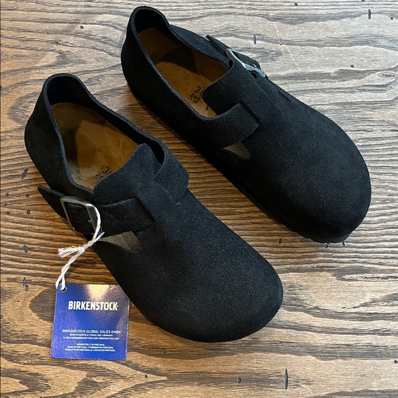 Birkenstock Shoes - Birkenstock London Black Suede / leather Buckle shoes size 7-7.5